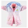 Mädchen Trenchcoat Teenager Farbverlauf Daunenjacke Herbst Winter Winddicht Kinder Outdoor Kapuzenwindjacke
