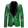 Men Sequined Blazer Casual Long Sleeve Suit Jacket