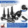 840pcs 410 Stainless Steel Self Tapping Screws Hex Washer Head Flange Hex Bolts  For Motorcycle