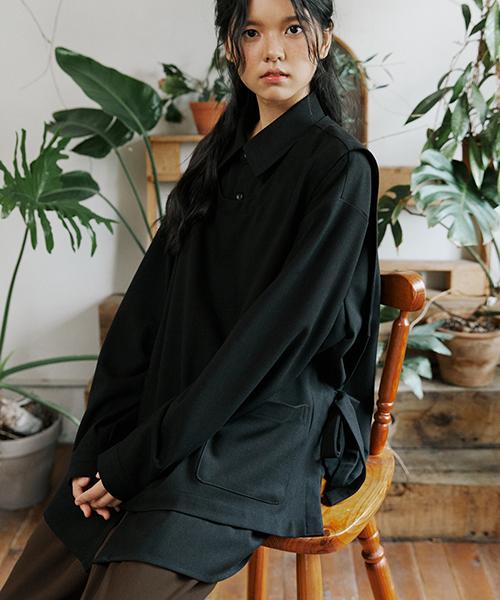 Mallen Unisex Shirt Vest Black
