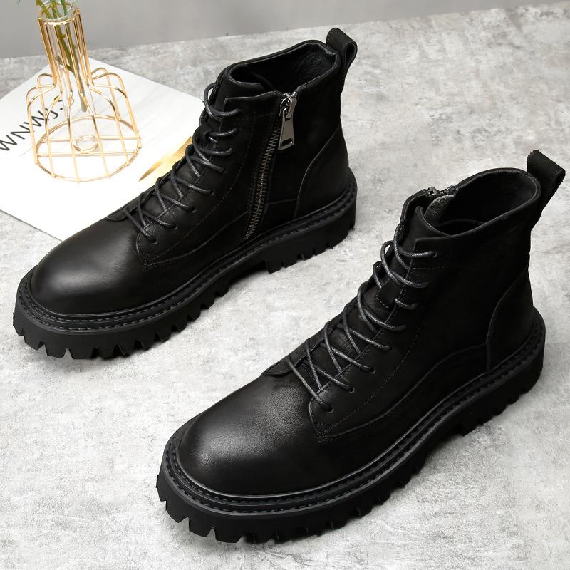 2025 direct supply men's boots British style winter Martin boots men's high-top boots tooling boots tide