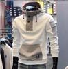 Men’s 2024 Half-Button Hooded Sweatshirt: Trendy Spring/Autumn Splicing Jacket