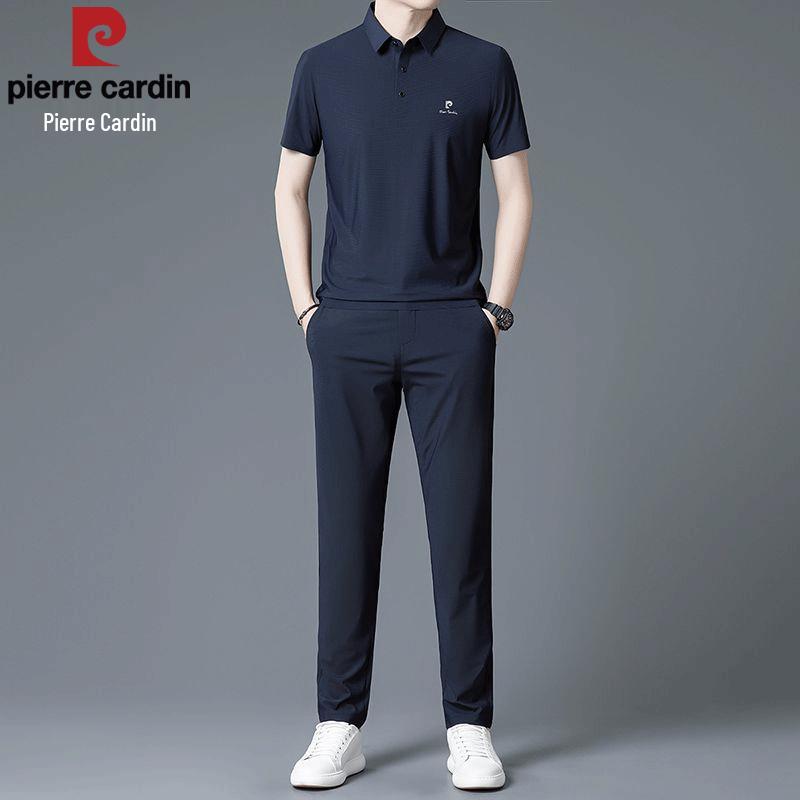 Pierre Cardin Conjunto de Polo de Manga Corta de Seda Helada para Hombre