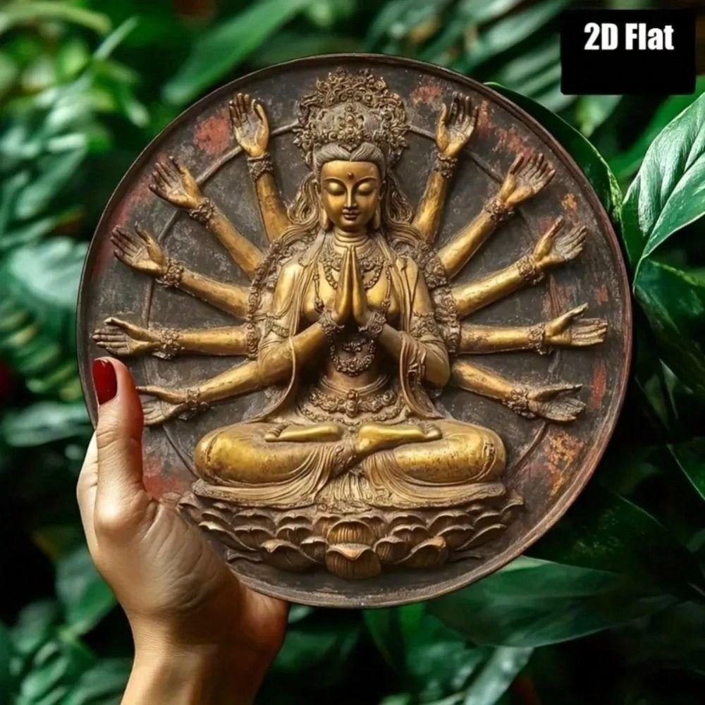 Handmade Metal Tin Plate Wall Art Home Decor 20x20cm