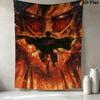 Attack Titan Wall Tapestry Aesthetic Wall Hanging Printed Fabric Blanket Decorative Tapestries For Bedroom Living Room Home Decor