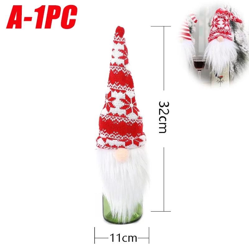 

12PCS Christmas Wine Bottle Cover Ornament Set Dustproof Wine Bottle Bag Creative Home Party Christmas Party Table Decoration