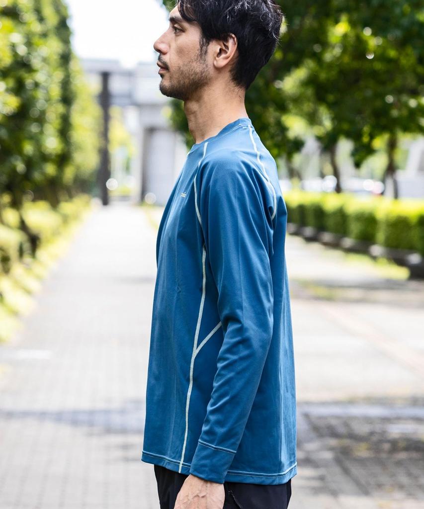 Phoenix Crew Neck Long Sleeve in Blue Green Men's T-Shirt (PH5300)