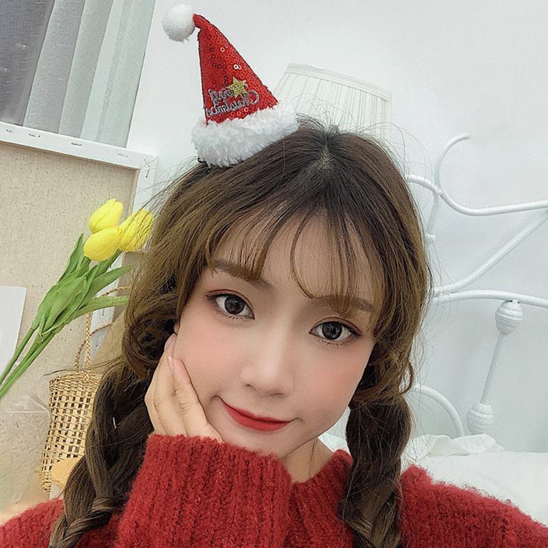 

Christmas Santa Hat Hair Clip Accessories Glitter Bobby Pin for Girls Women Party Birthday Festival Support Baby Gifts Hat 1pc