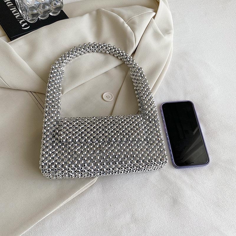 The New Bag 2025 European and American Rhinestone Retro Shoulder Bag Ins Women's Foreign Style Dinner Armpit Bag