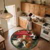 Christmas Theme Pattern Round rug,Carpet Rug for Living Room Bedroom Playroom ,Non-slip Floor Mat,Holiday Gifts and Birthday Gifts.