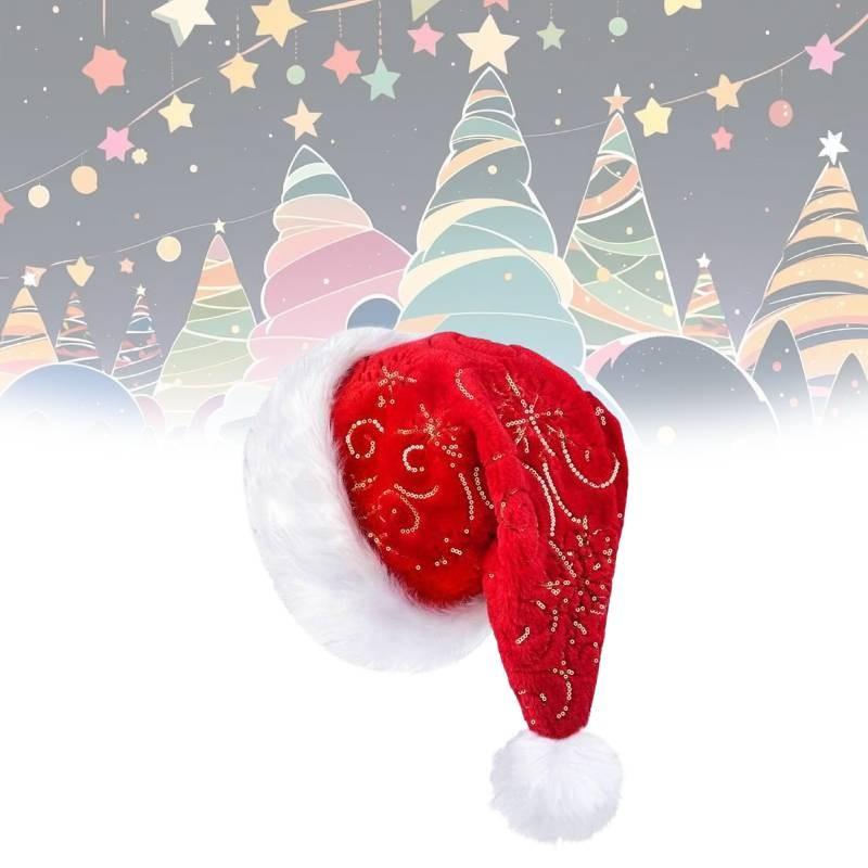 Christmas Beaded Plush Hat Ornaments Partys Dress Golds Embroidery Supplies