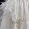 2025 Spring and Summer New Super Fairy Splicing Pleated Pendulum Tutu Skirt High Waist Design Medium and Long Skirt