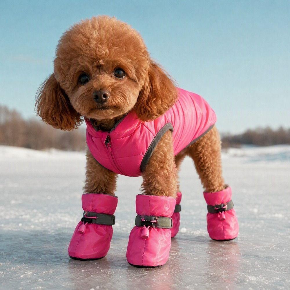 Waterproof Winter Pet Booties Warm Dog Rain Boots Pet Paw Care Pet Paw Protection  Winter Season