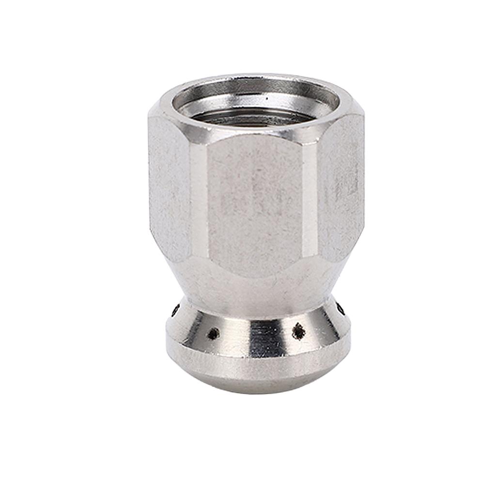 5000PSI High Pressure Washer Nozzle Pipe Dredging Cleaning Nozzle Stainless Steel Jetter Nozzle Round Head Front 1 Rear