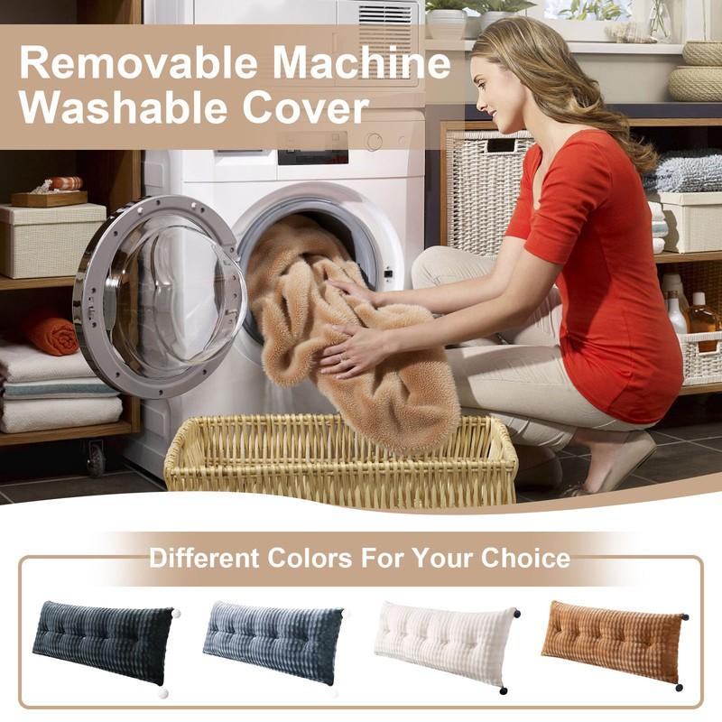 Odnímatelný čelo postele čtecí polštář, plyšový zádový polštář, klínový polštář na postel a pohovku