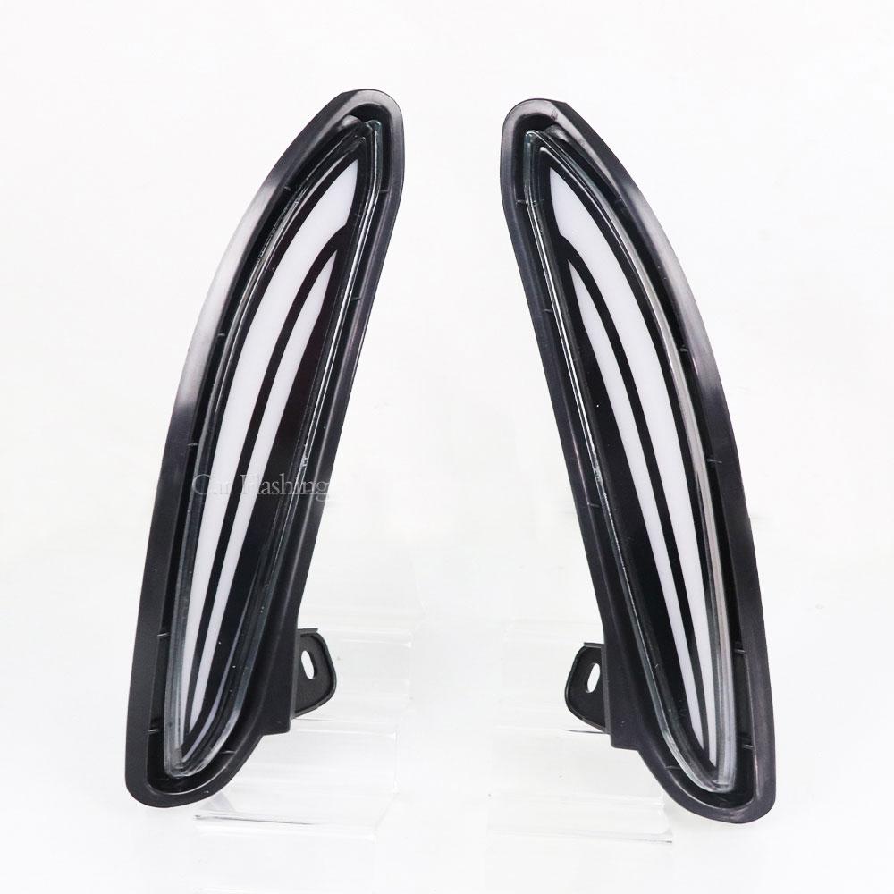 1 Pair For Toyota Harrier Venza Car DRL Lamp LED Daytime Running Light Dynamic Yellow Turn Signal Relay
