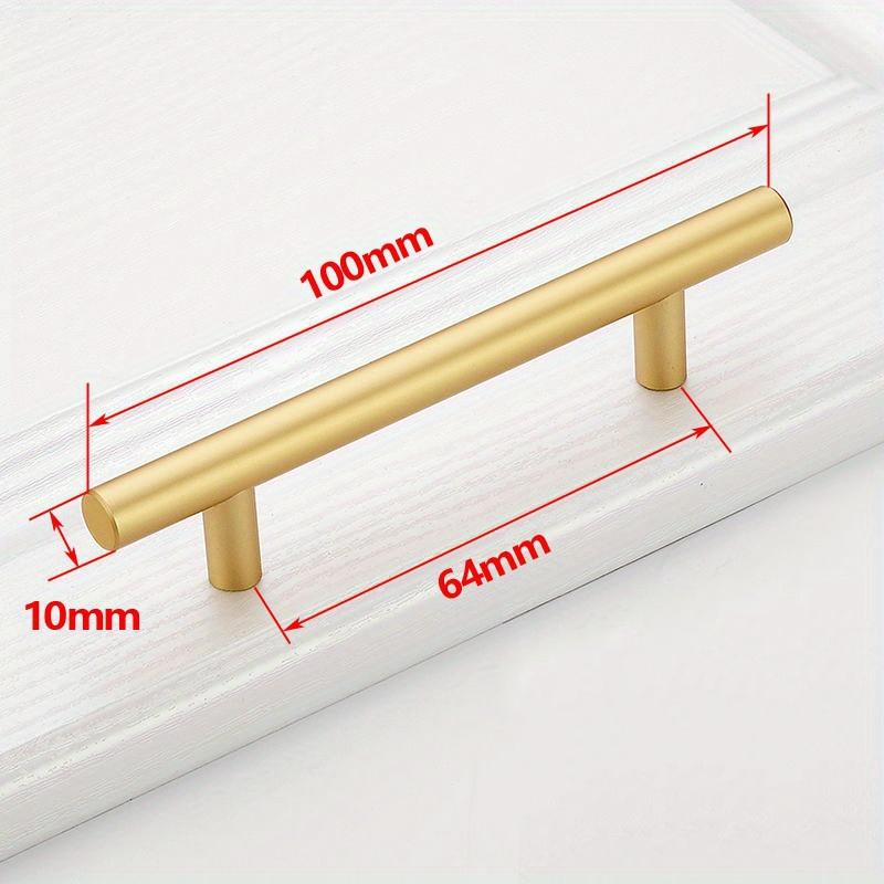 [Modern Cabinet Knob] Durable Black & Golden T Bar Modern Brushed Stainless Steel Cabinet Door Knob & Drawer Pulls | Easy To Install