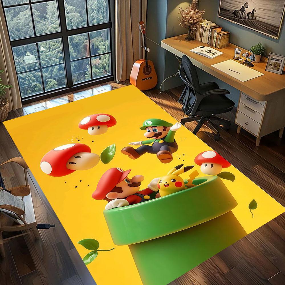 

Mario anime character Carpet for Living Room Bedroom Home Decor Cool Movie Mat Play Floor Mat 60x90cm