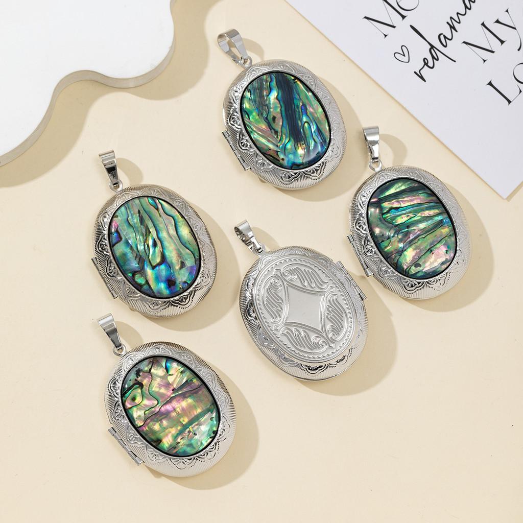 Shell Pendant With Electroplated Finish For Jewelry Making And Gift