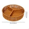 Ratán Fruits Basket Bread Tray 3 Compartments PAN BASE STORAGE BASKE