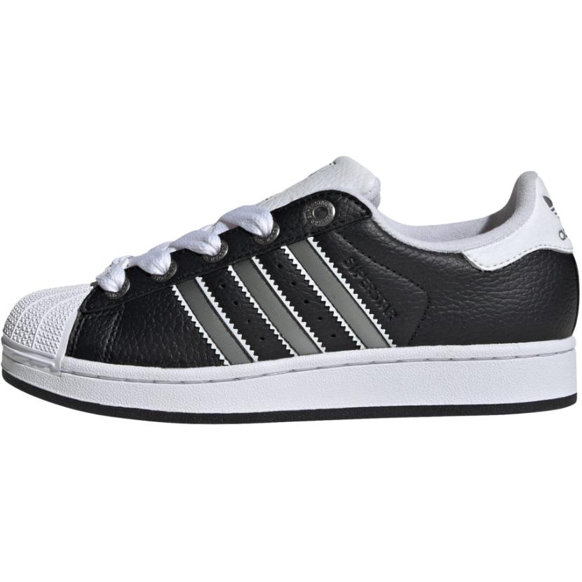 Adidas Superstar 2 J Black Lenticular Stripes Kids Sneakers Core-Black Matte-Silver Cloud-White JQ0314
