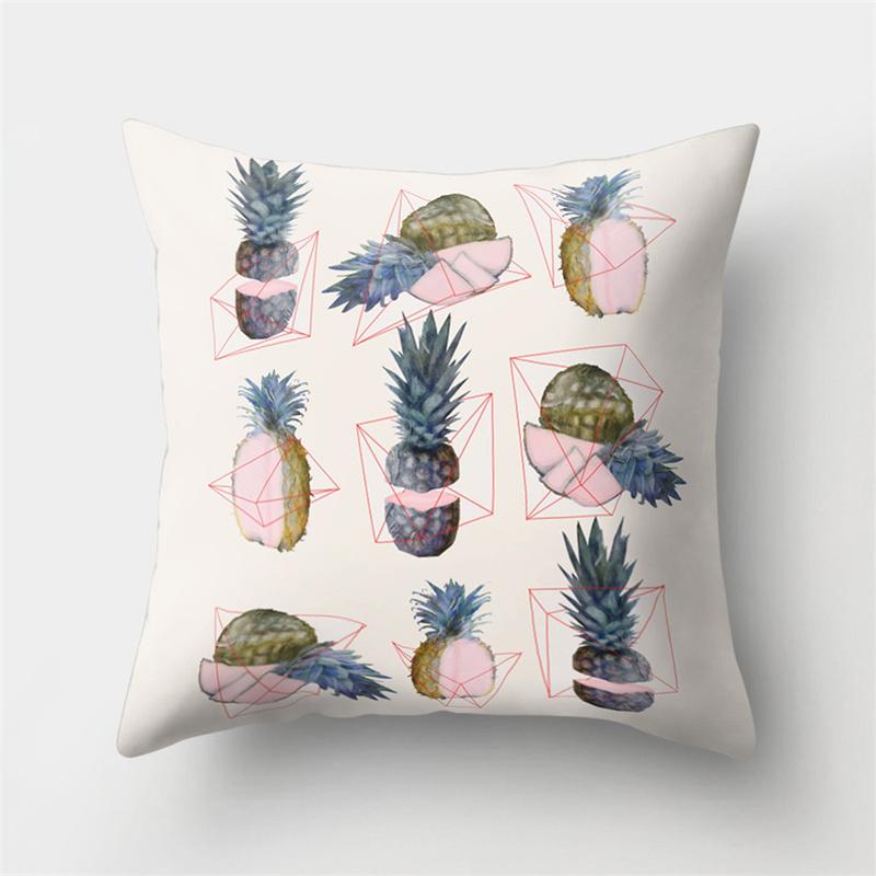 Pineapple Print Pattern Pillowcase Home Living Room Sofa Car Decoration Waist Cushion Cover Pillowcase