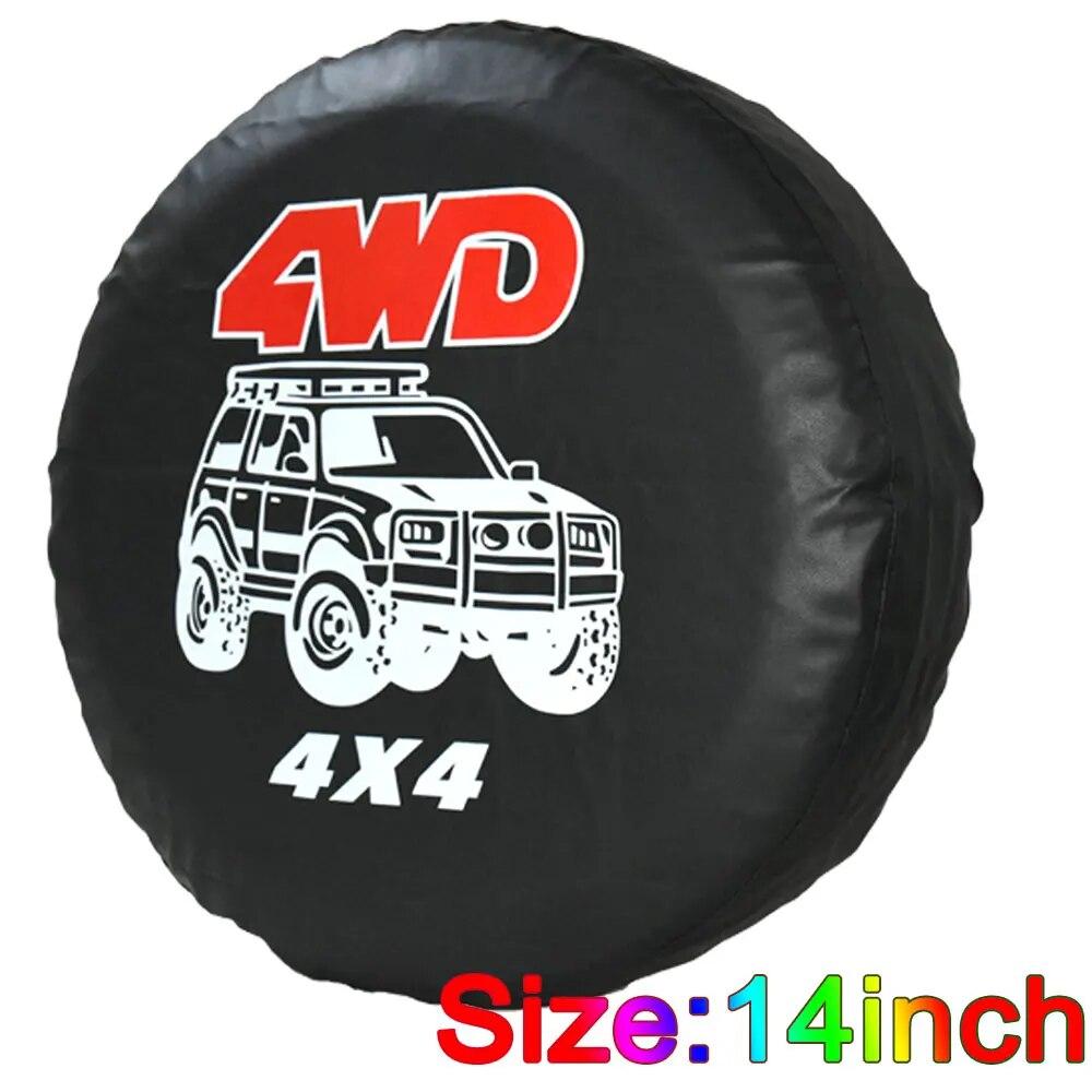 

Чехол для запасного колеса автомобиля AD 14 - 17 Дюймов 4WD 4x4 Из ПВХ Кожи Чехол-Сумка-Мешочек Защитный Для Колес Автомобиля Подходит Для Jeep