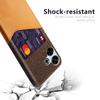 For Xiaomi Redmi 13 4G Case Cloth Texture PU Leather Hard PC Card Slot Phone Cover