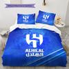 Al-Hilal Saudi FC Pattern Bedding,Quilt Set Quilt Cover Pillowcase Home Birthday Gift(1 * Duvet Cover + 2 * Pillowcase, Without Core)
