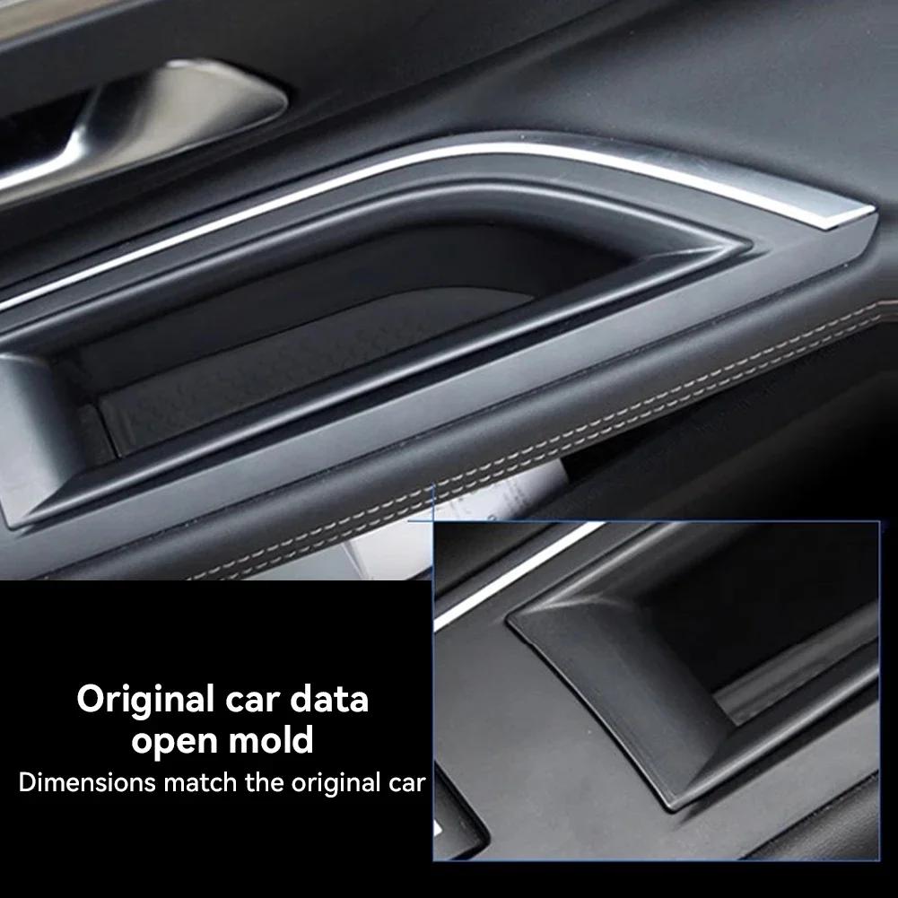 2Pcs For Peugeot 3008 3008GT 4008 5008 2016-2020 Car Door Handle Armrest Storage Box Container Holder Tray Auto Accessories