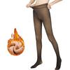 Collants Doublés Polaire Leggings Femme Collants Thermiques Collants Faux Transparents Opaques Taille Haute Hiver Chaud Serrés Transparent
