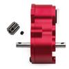 LCG Aluminum Transmission Gearbox for 1/10 RC Crawler SCX10, Lightweight Metal Gearbox 9T Motor, 1:9 Ratio, 540/550 Compatible
