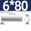 304 Stainless Steel Slotted Spring Pin, Cylindrical Shaft Pin, Locating and Hollow Pin (M5-M12)
