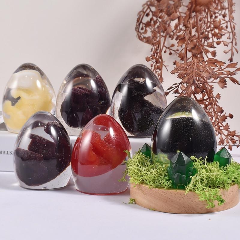 3D Dragon Egg Resin Molds Silicone Keychain Mold,3D Animal Ornaments Mold Dragon Egg Night Light Mold for DIY Crafts