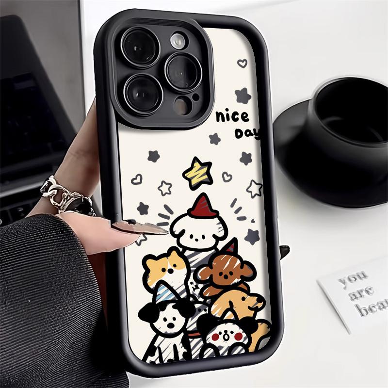 

Рождественский чехол для iPhone 11 13 12 14 15 16 Pro Max XR XS Samsung A15 A55 A05 Redmi 12 13C OPPO A16 A18 A60 Reno 11 Vivo Y17S Y12 infinix note Redmi 14C 4G чёрный