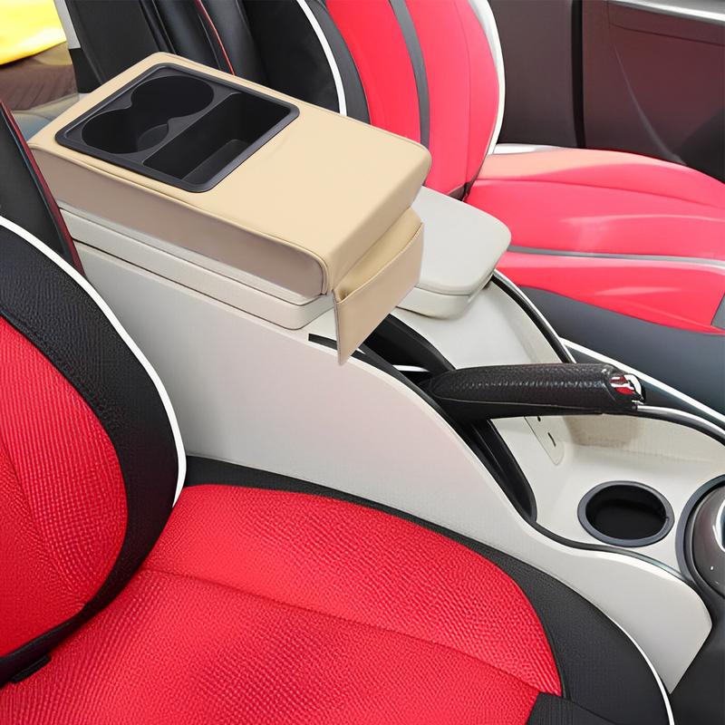 Car Armrest Cover Comfortable Waterproof PU Leather Armrest Cover Pad Universal Auto Arm Rest Pad Storage Box Car Pillow