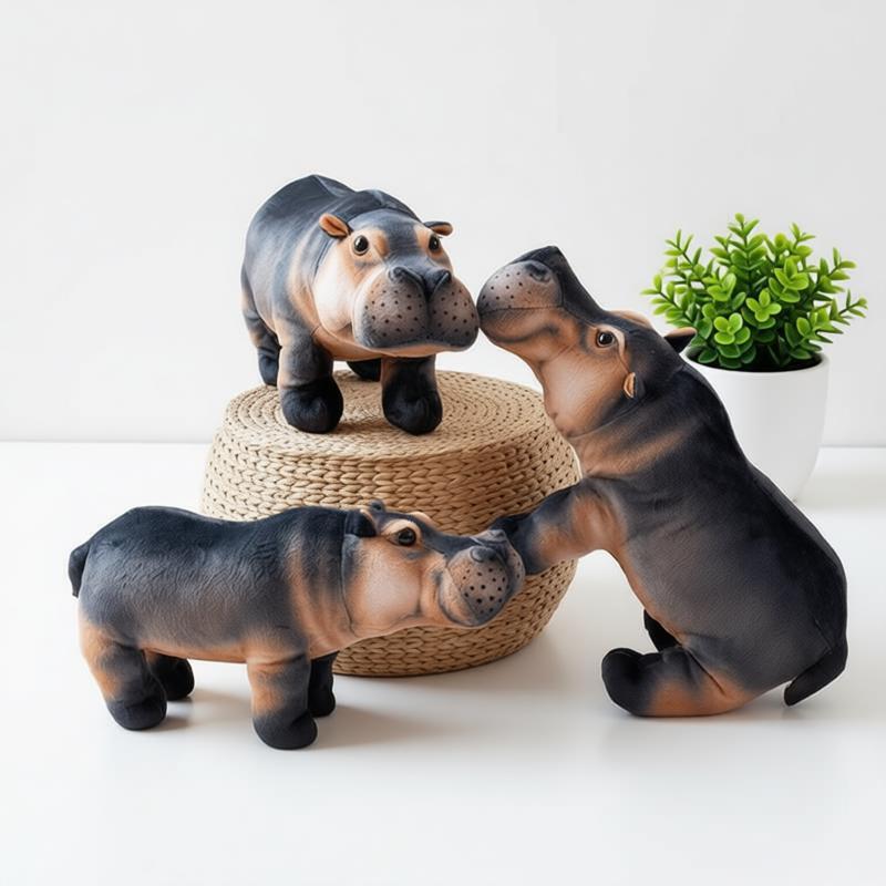 30-40Cm Lifelike Hippo Soft Dolls Plush Creature Hippo Cushion Snuggly Cuddle Naptime Figure Ideal Bday Surprises Little One Girl Boy