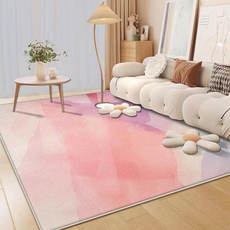 Tapetes Rosa de Luxo Nórdico Decoração de Sala de Estar Casa Tapete Simples Quarto de Menina Moderna Tapete Macio de Chão Quarto Cabeceira Tapetes Grandes