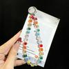 High-end fashion square crystal mobile phone chain hanging decoration hand-beaded hand chain mobile phone case pendant mobile ph