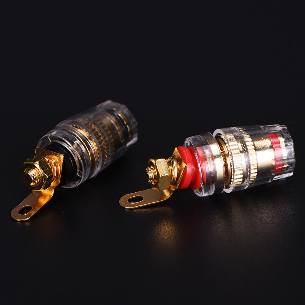2X Zesilovač Reproduktor Svorka Vázací sloupek Konektor Pro 4mm Banánkový konektor