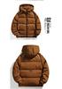 Winter 2025 Men's Trendy Hooded Down Jacket - Fashionable Loose Fit with New Logo, 90% White Duck Down