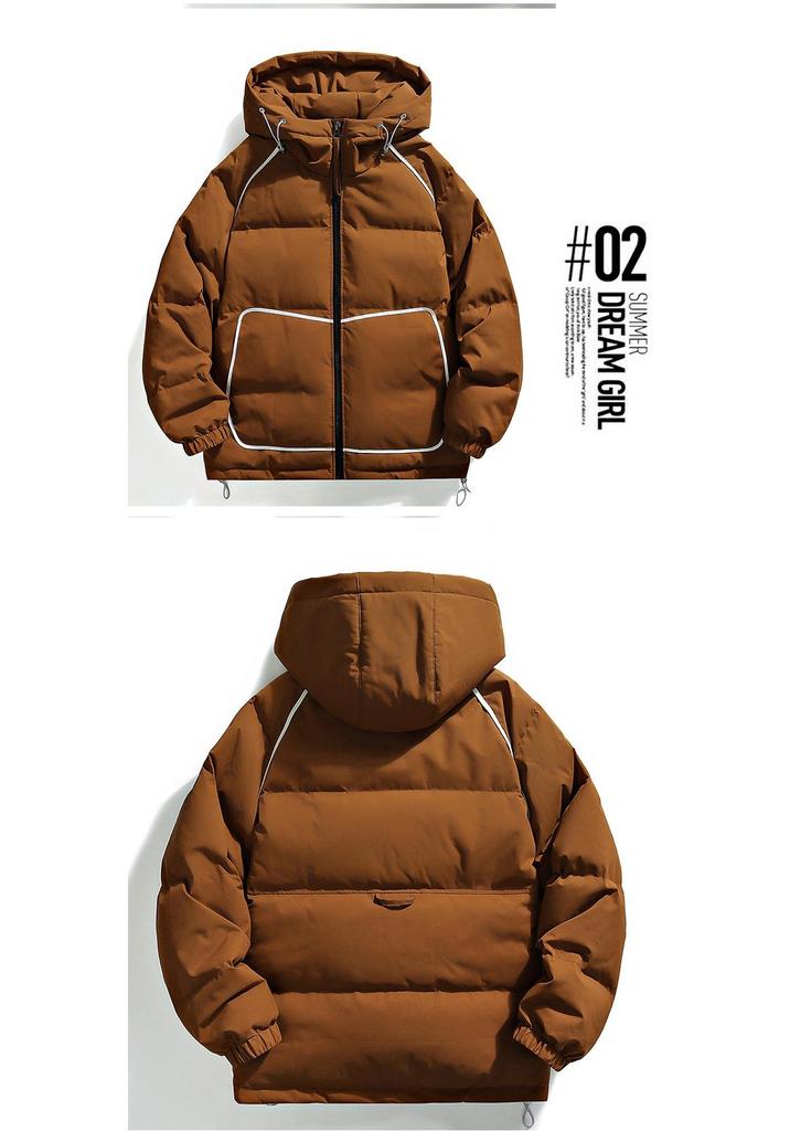 Winter 2025 Men's Trendy Hooded Down Jacket - Fashionable Loose Fit with New Logo, 90% White Duck Down
