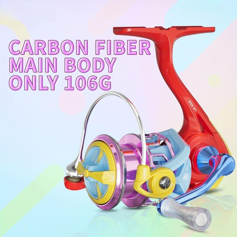 

Multicolor Carbon Fiber Saltwater and Freshwater Spinning Reel High Speed Gear Ratio Anti-corrosion Stainless Steel Material Perfect Gift LSY1000 різнокольоровий
