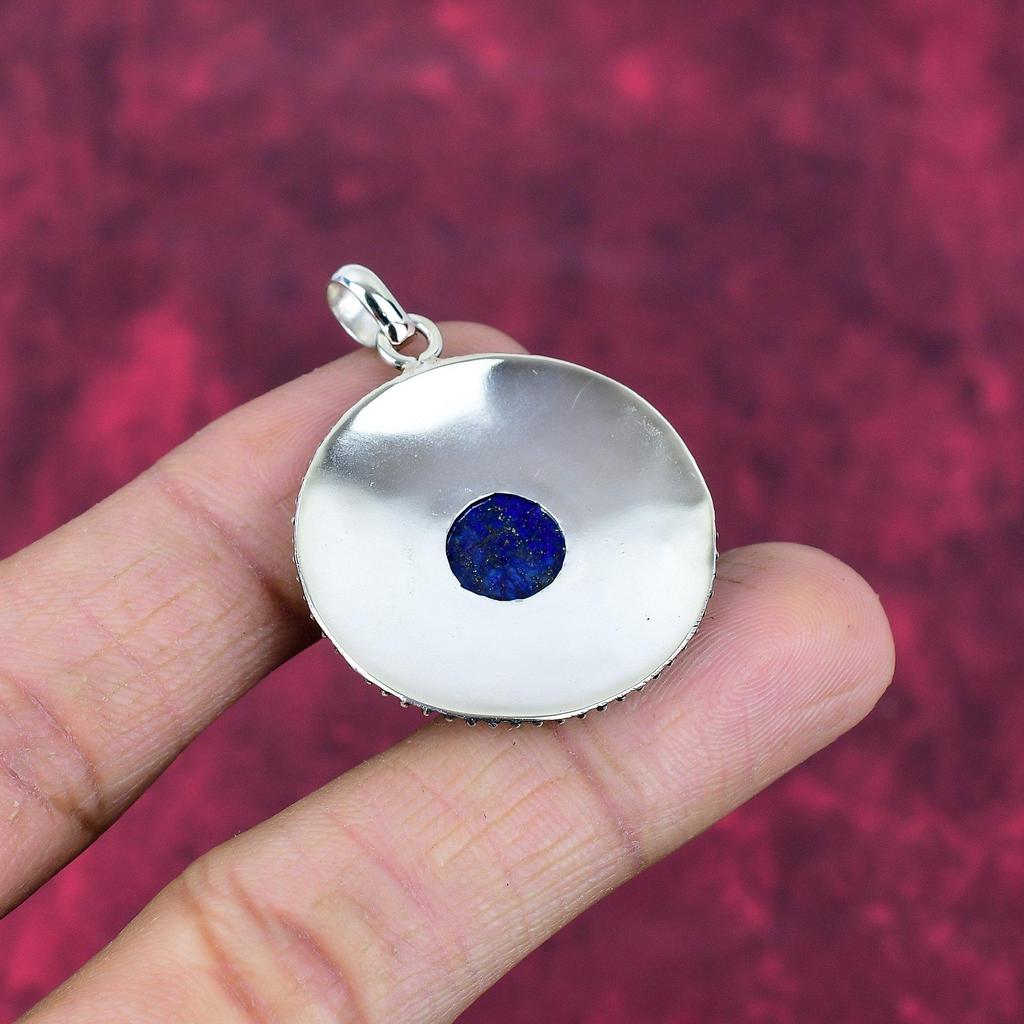 Lapis Lazuli Pendant Handmade Gemstone Jewelry, 925 Solid Sterling Silver Pendant ,Unique Design Jewelry Pendant