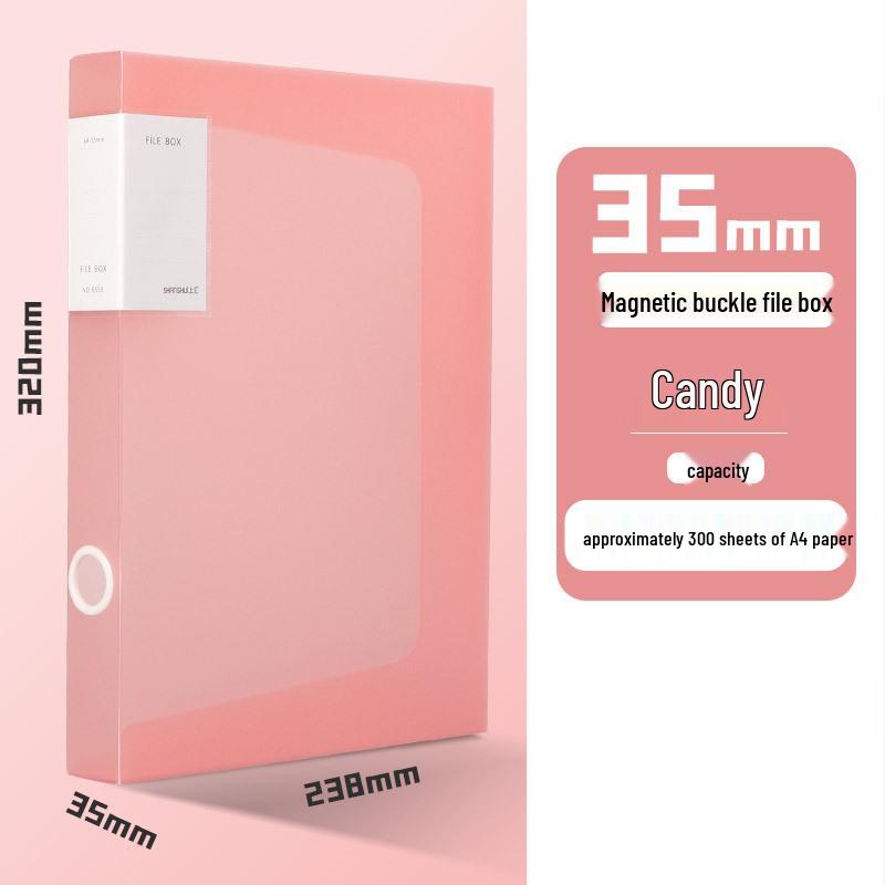 A4 Thickened Transparent Plastic Document Storage Box