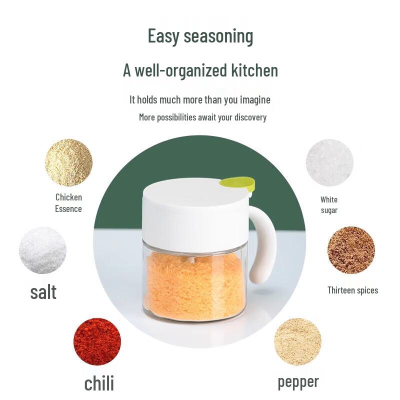 CHAHUA Dot Pattern Sealed Glass Spice Jar