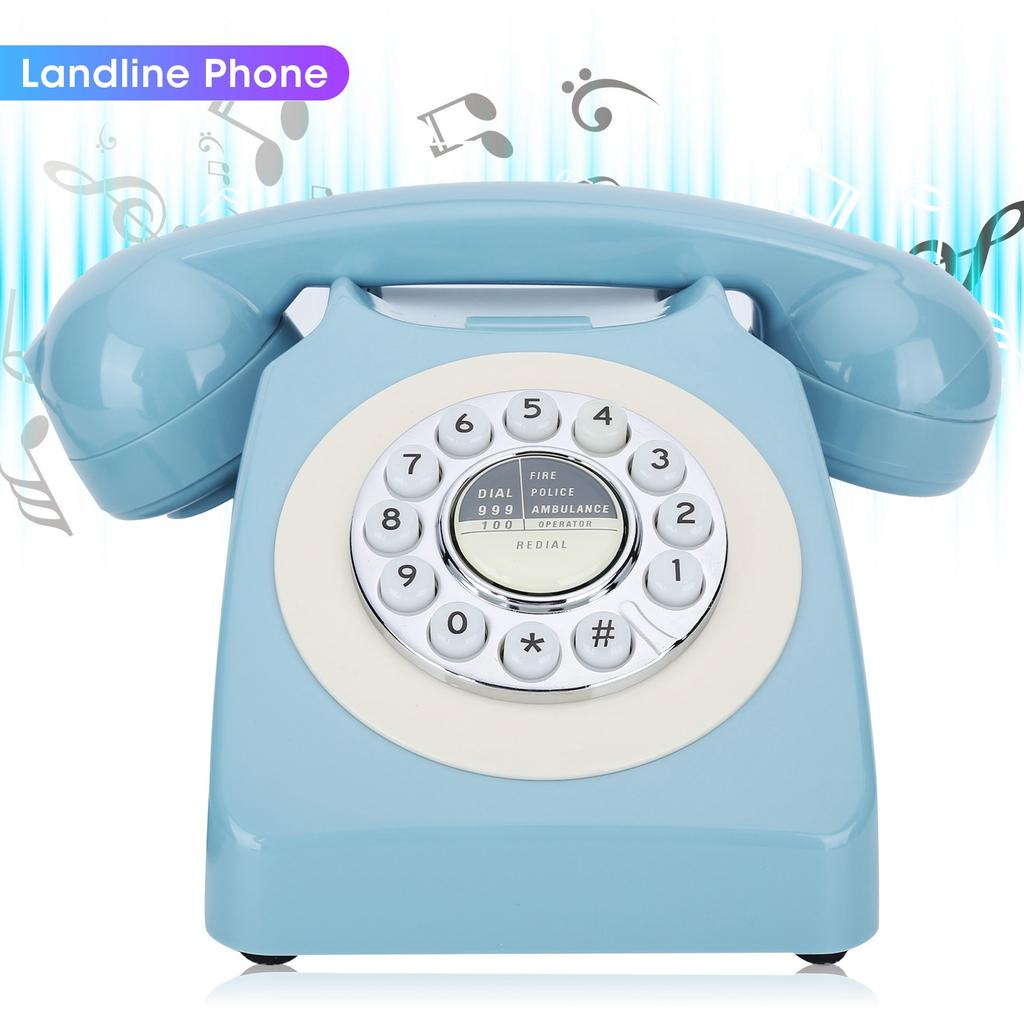 CTN8019 Push Drehscheibe Tischtelefon Einzeiliges Schnurgebundenes Telefon für Zuhause Büro