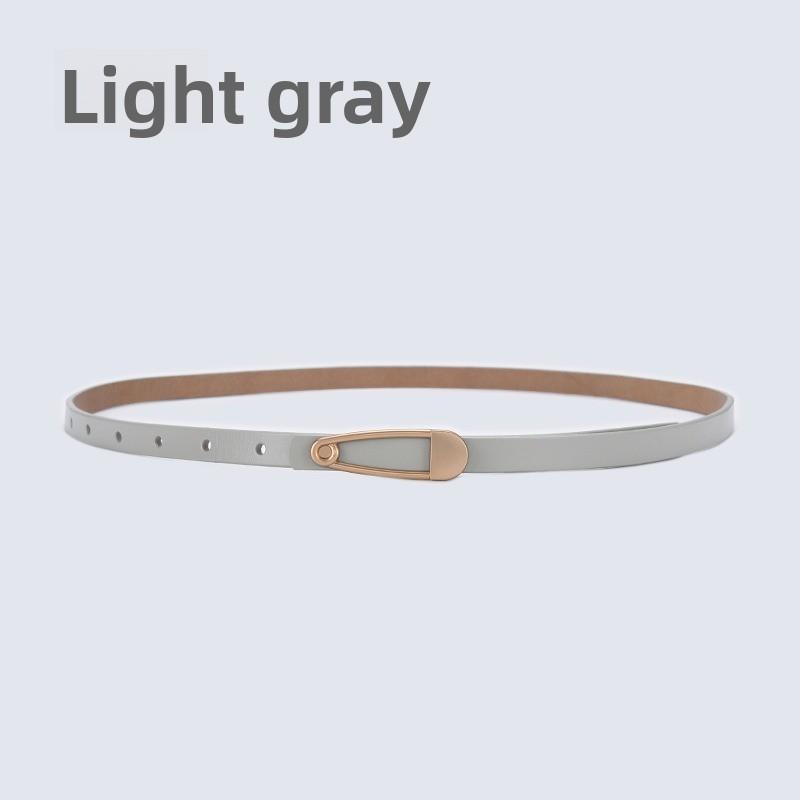 New arrival calfskin belt women's silm pattern thin belt