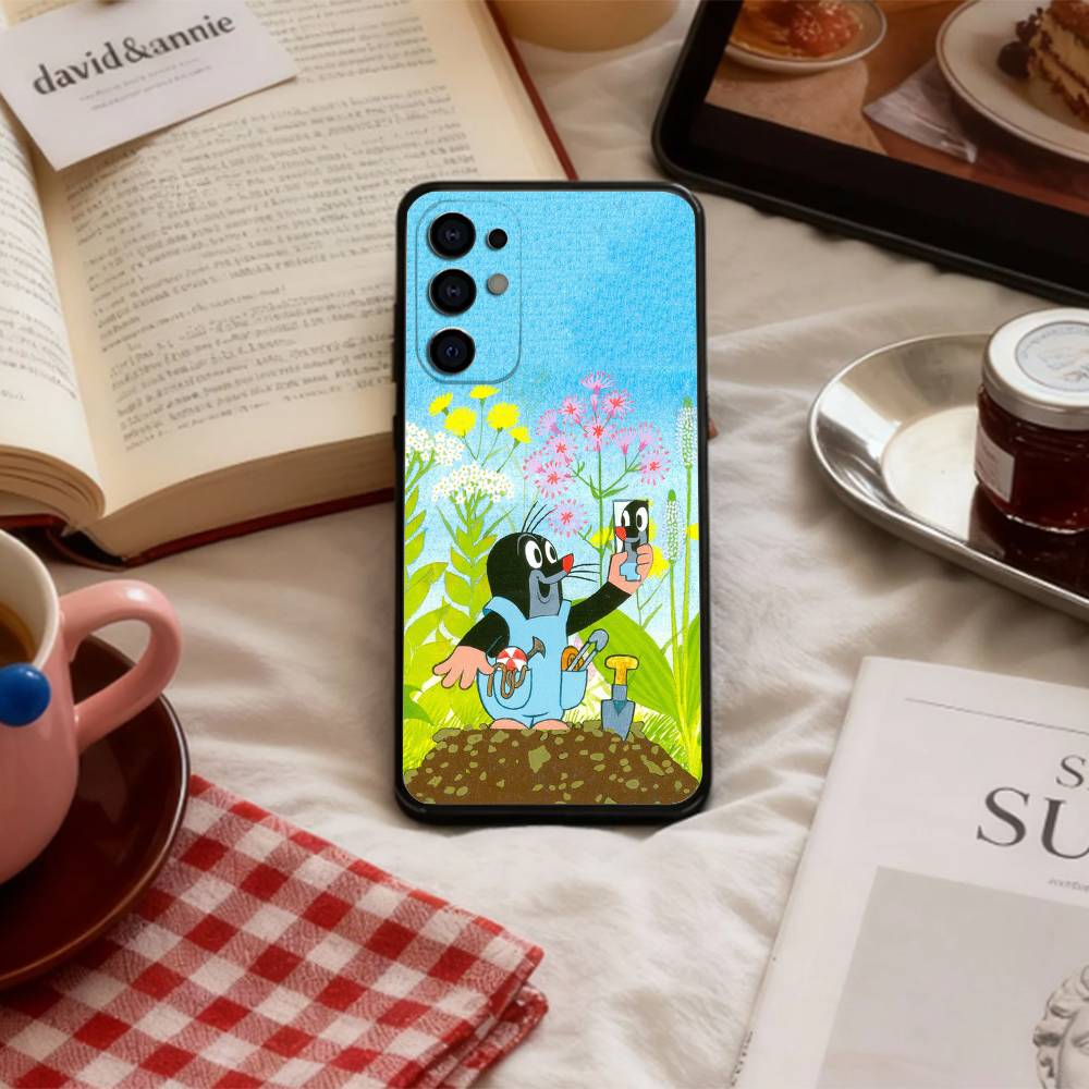 S-Sweet Cartoon T-The L-Little Mole Phone Case For Samsung S 25,24,23,22,30,21,10,9,Ultra,Plus,Lite,FE,4,5 G Soft Black Case