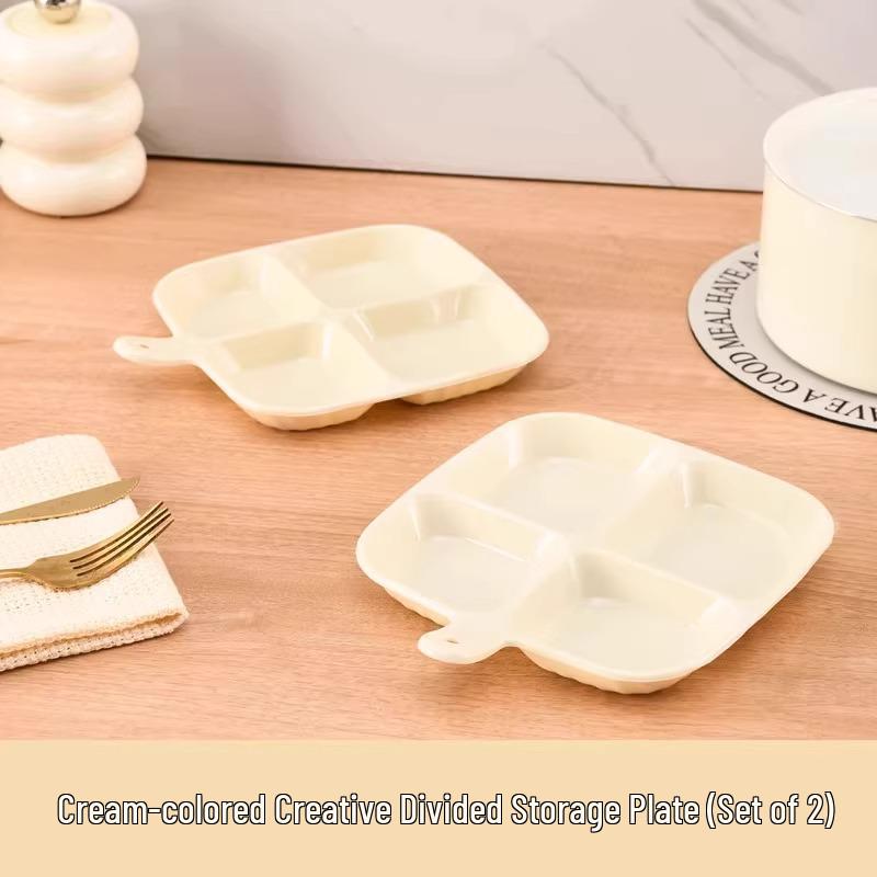 Multifunctional Divided Plate for Side Dishes, Hot Pot, and Condiments
